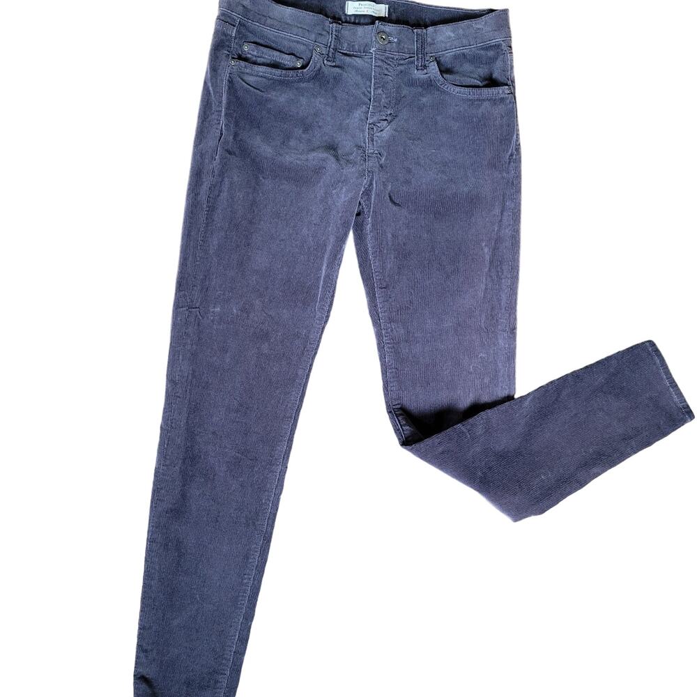 Principle Denim Women's Blue Gray Size 27 US Size 4 Corduroy Straight Leg Pants